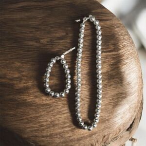 Tiffany & Co. Silver Beaded Necklace Set